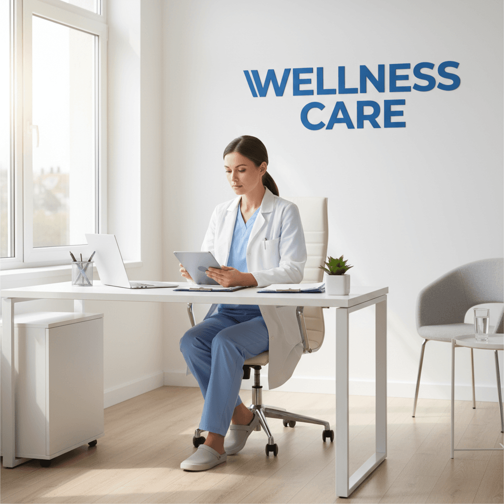 Professionnelle de la santé examinant des documents dans un bureau